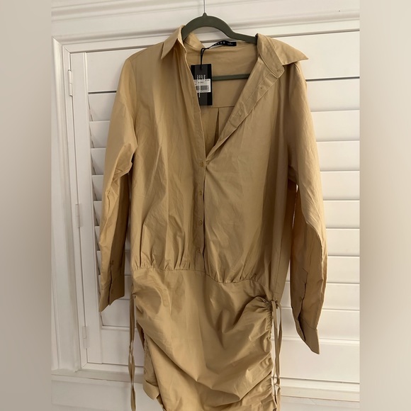 Lioness The Cult Mini Dress in Camel - Picture 2 of 5